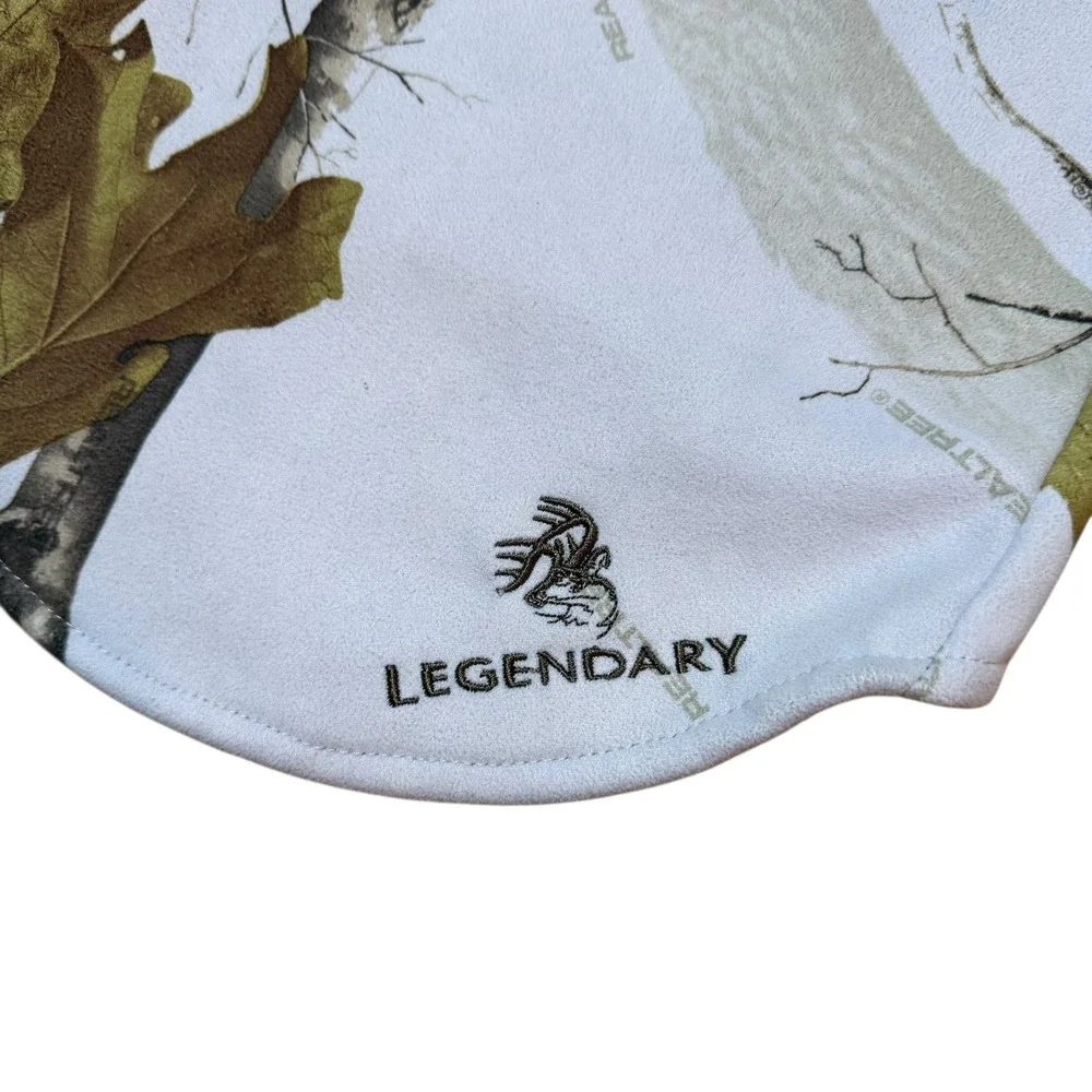 Legendary Whitetails Neck Gaiter Mens‎ OS White Camo Excellent Fleece Realtree